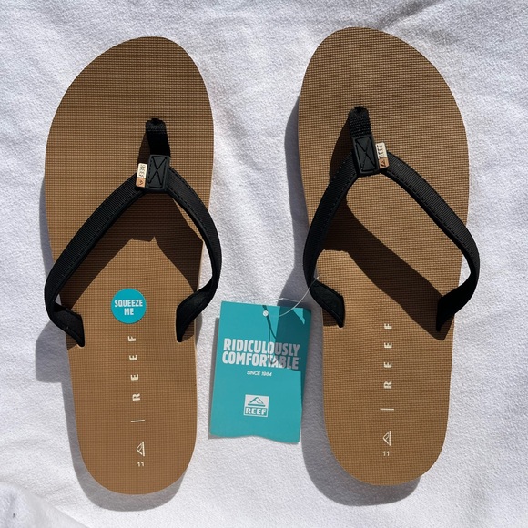 Reef Solana Sandal, New With Tag- Black / Tan (Woman) - Picture 7 of 9